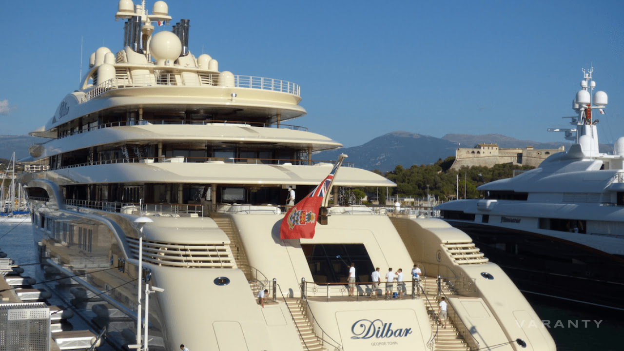 яхта Dilbar, яхта алишера усманова, яхта Lurssen, кормовая часть